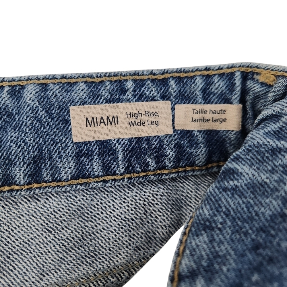 MAVI Blue High-Rise Wide Leg Organic Cotton Jeans 25 waist - Picture 7 of 15